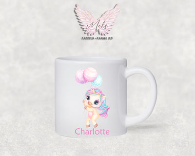 Personalisierte Kinder Tasse Einhorn 19 - mit und ohne Name