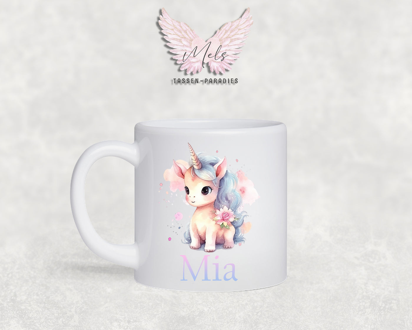 Personalisierte Kinder Tasse Einhorn 1 - mit und ohne Name