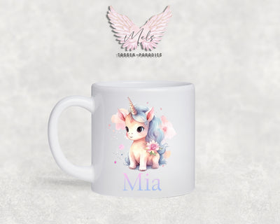 Personalisierte Kinder Tasse Einhorn 1 - mit und ohne Name