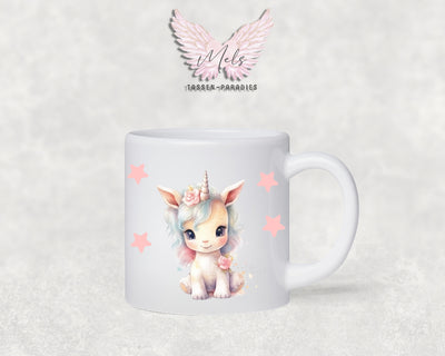 Personalisierte Kinder Tasse Einhorn 2 - mit und ohne Name