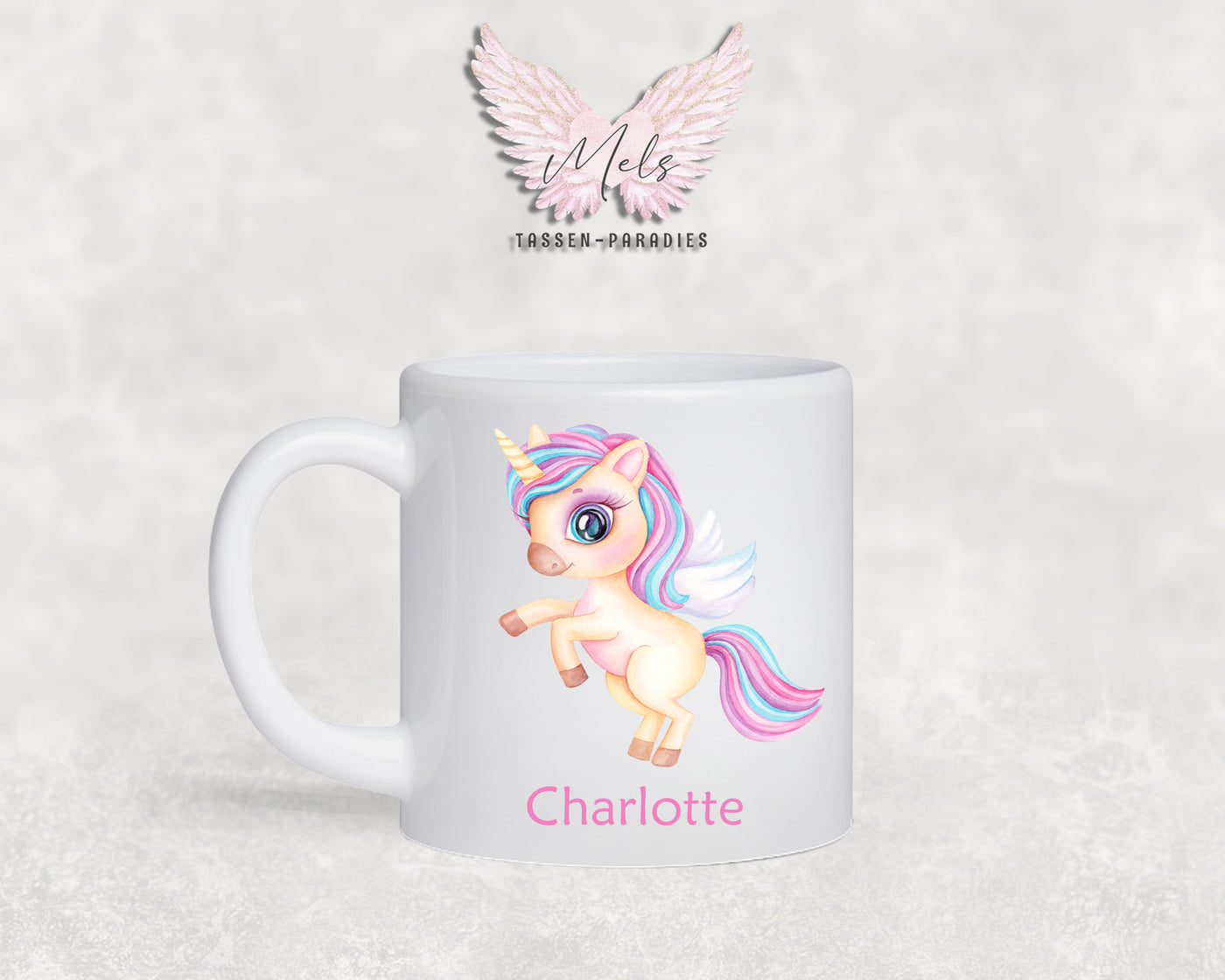 Personalisierte Kinder Tasse Einhorn 20 - mit und ohne Name