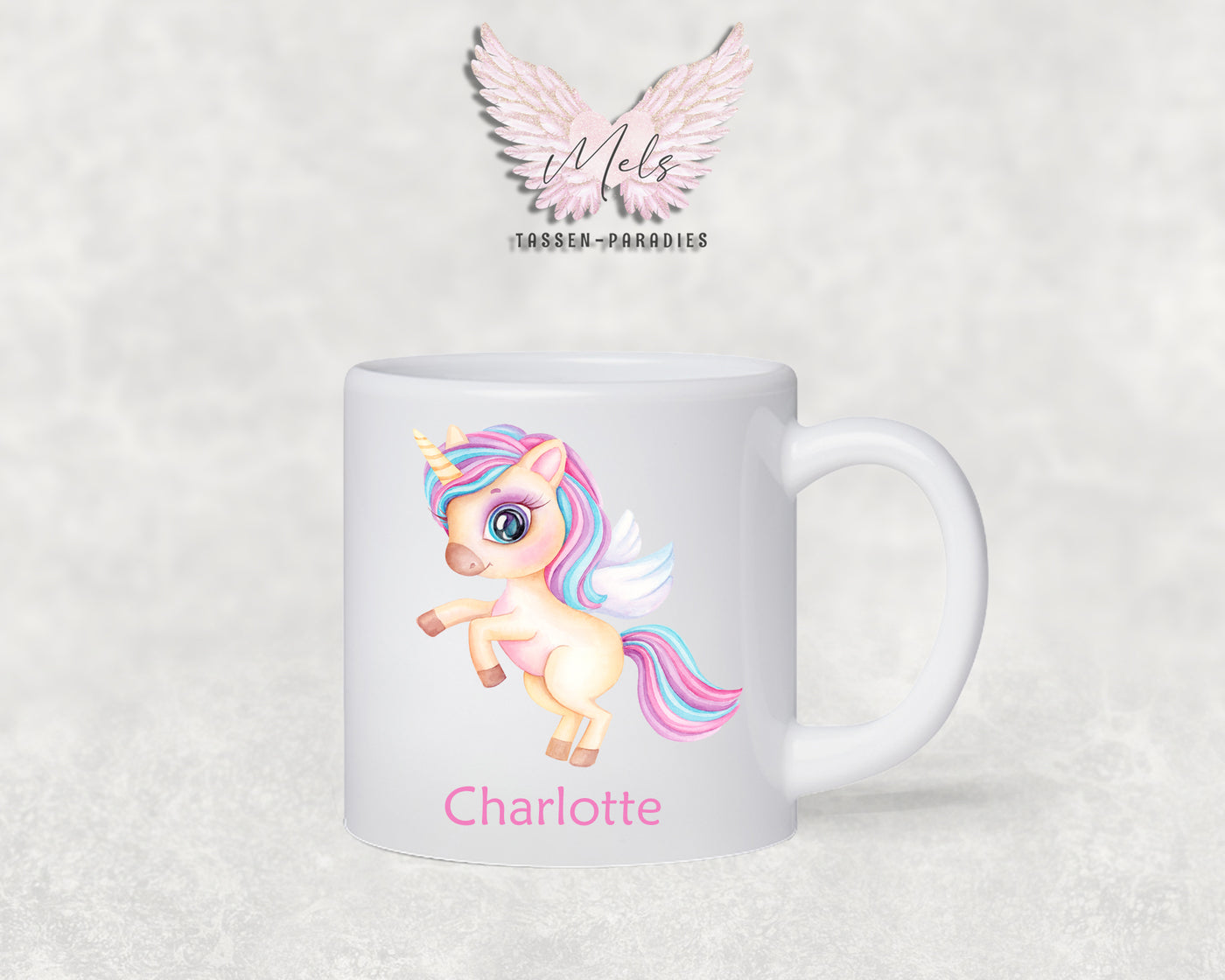 Personalisierte Kinder Tasse Einhorn 20 - mit und ohne Name