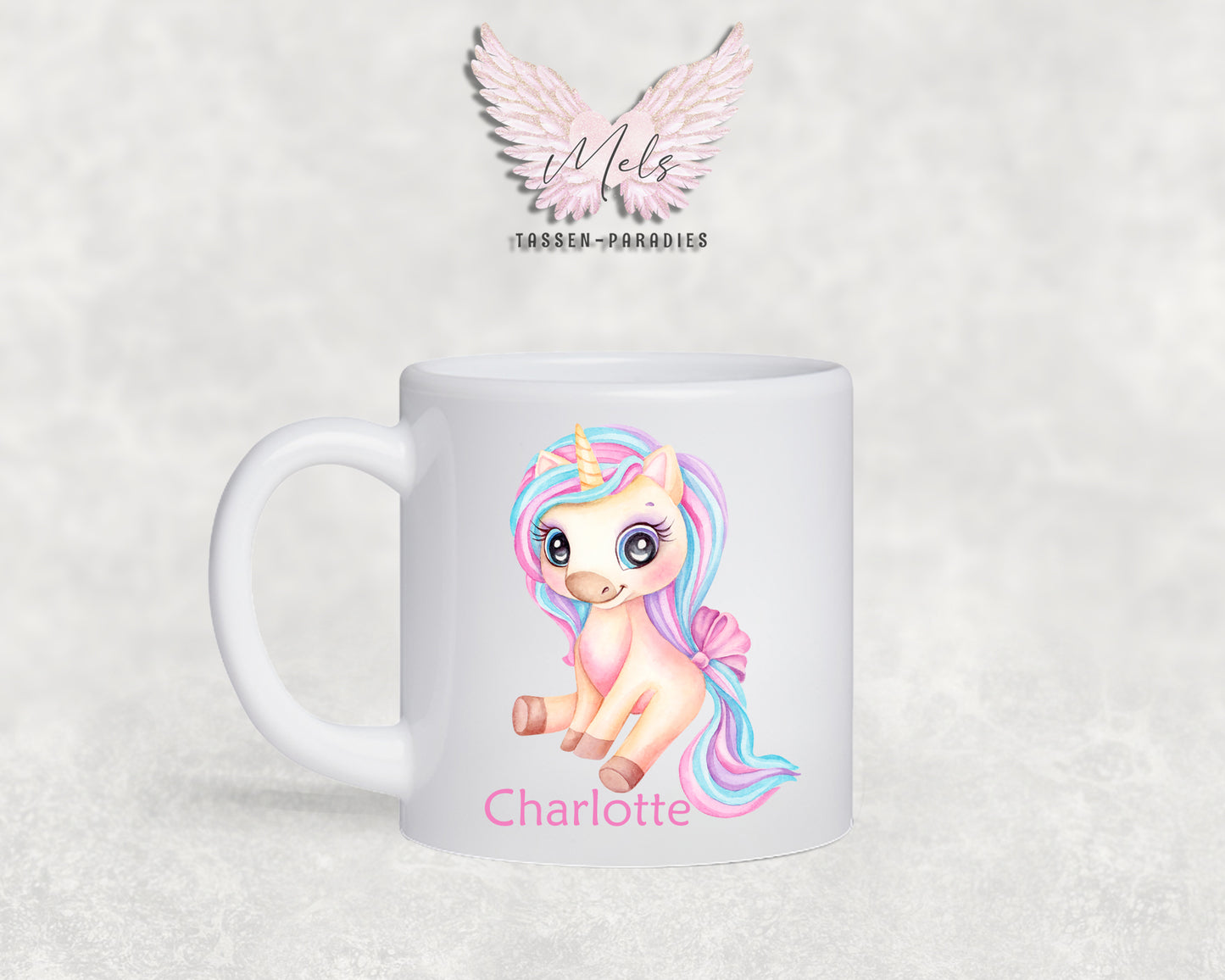 Personalisierte Kinder Tasse Einhorn 21 - mit und ohne Name