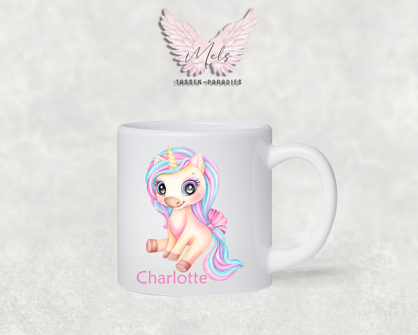 Personalisierte Kinder Tasse Einhorn 21 - mit und ohne Name