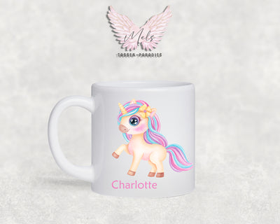 Personalisierte Kinder Tasse Einhorn 22 - mit und ohne Name
