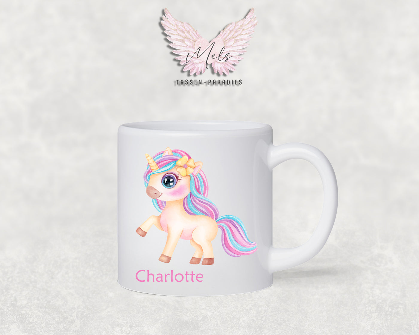 Personalisierte Kinder Tasse Einhorn 22 - mit und ohne Name