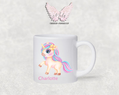 Personalisierte Kinder Tasse Einhorn 22 - mit und ohne Name