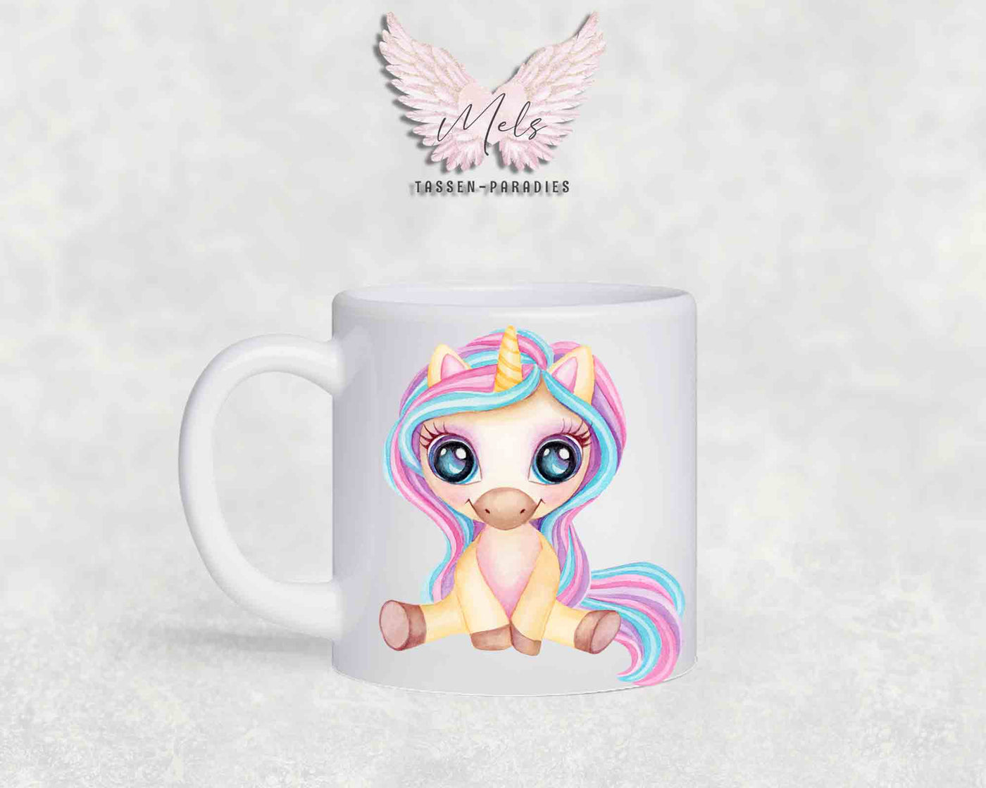 Personalisierte Kinder Tasse Einhorn 23 - mit und ohne Name
