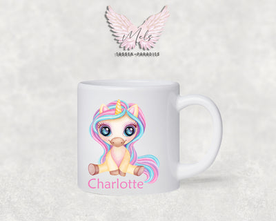 Personalisierte Kinder Tasse Einhorn 23 - mit und ohne Name