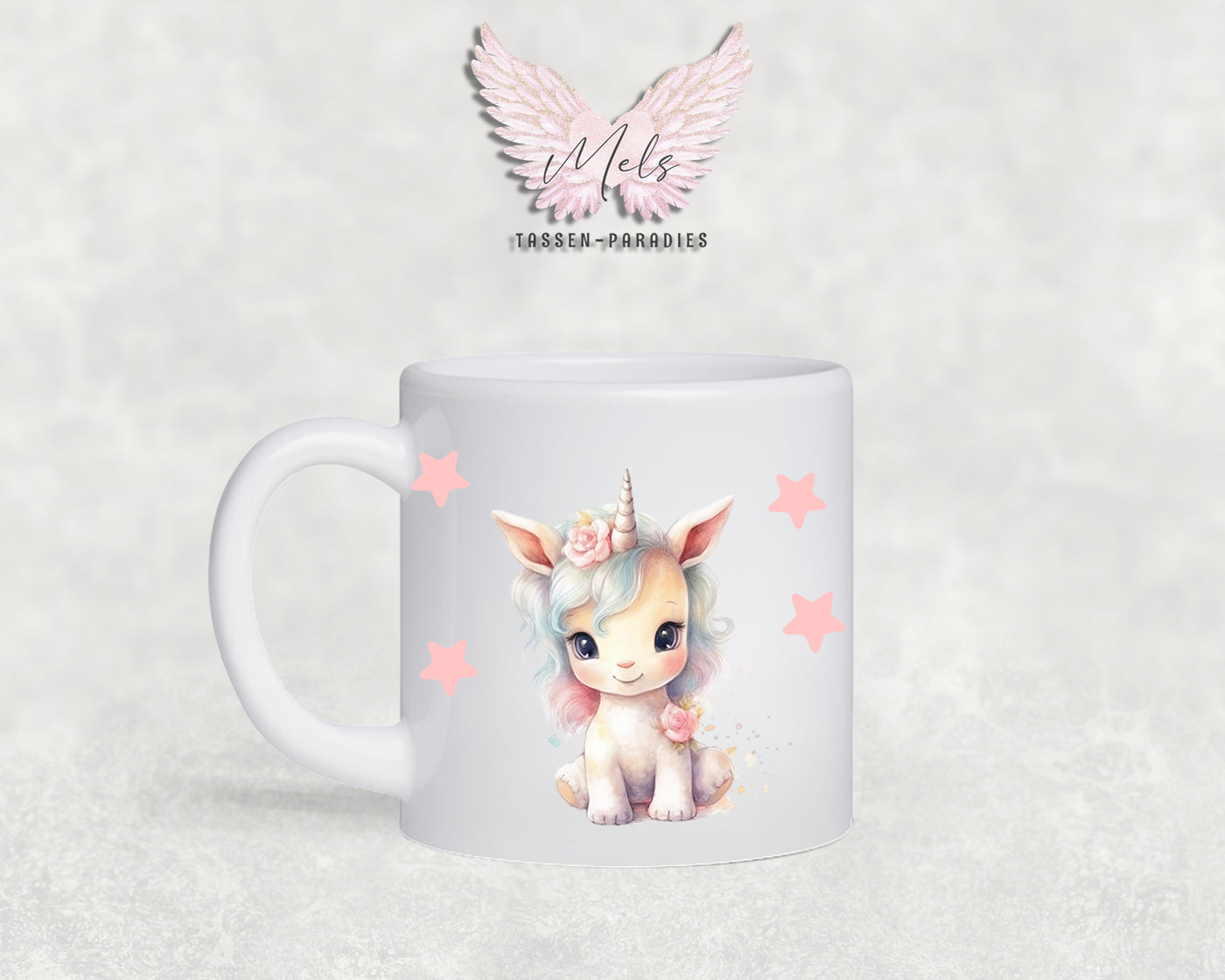Personalisierte Kinder Tasse Einhorn 2 - mit und ohne Name