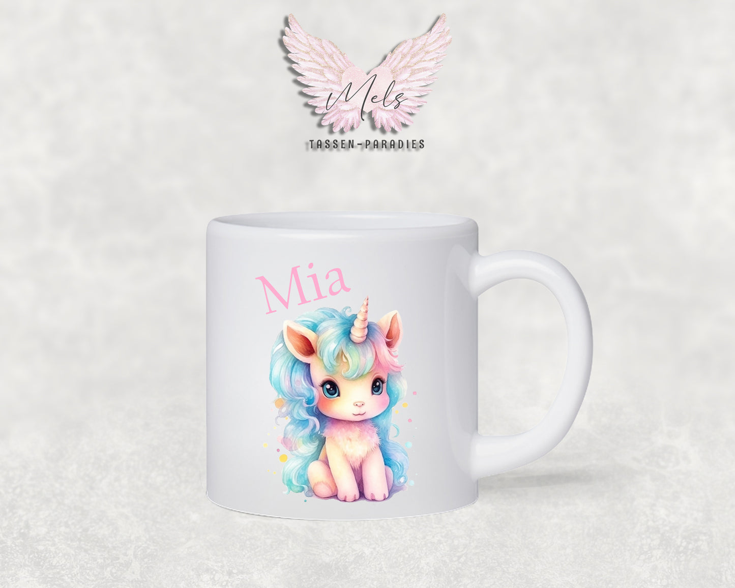 Personalisierte Kinder Tasse Einhorn 3 - mit und ohne Name