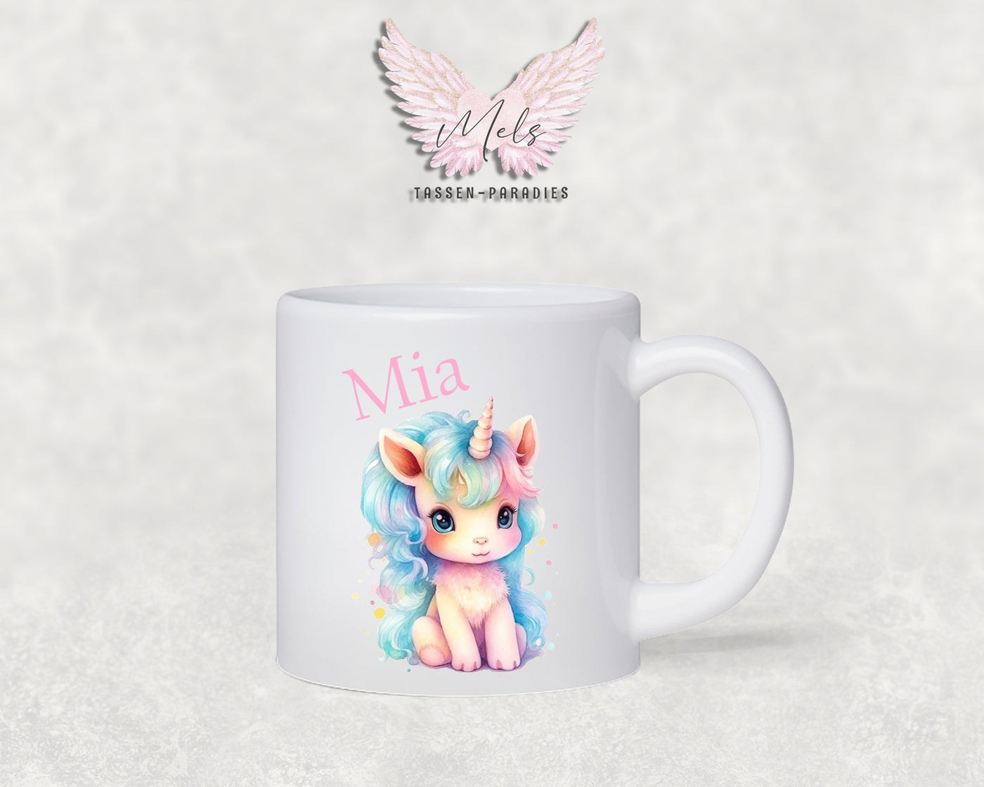 Personalisierte Kinder Tasse Einhorn 3 - mit und ohne Name