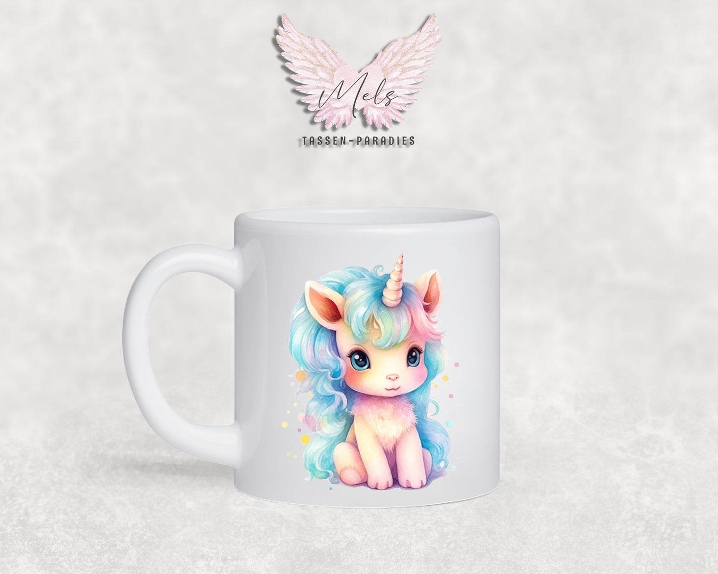 Personalisierte Kinder Tasse Einhorn 3 - mit und ohne Name