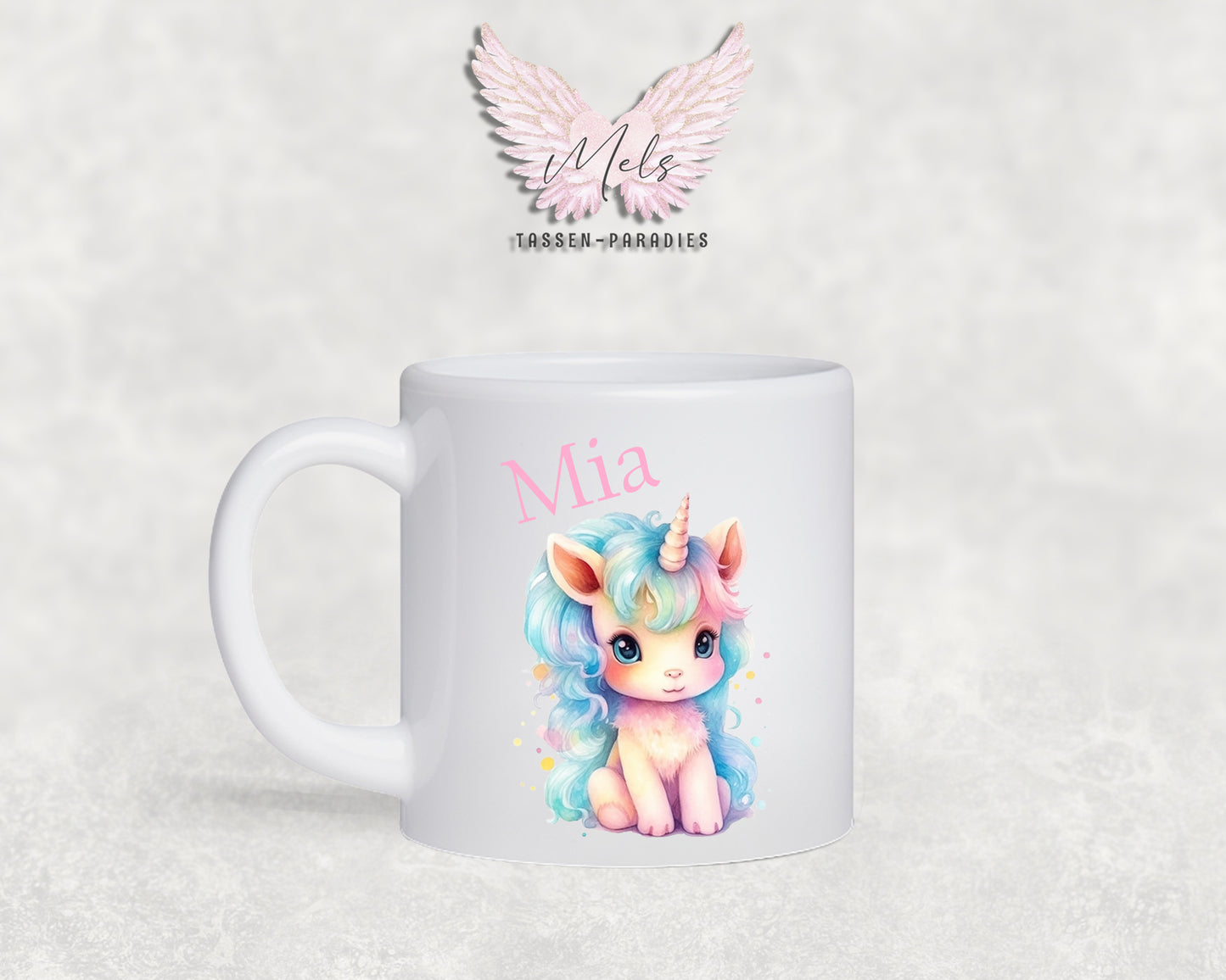 Personalisierte Kinder Tasse Einhorn 3 - mit und ohne Name