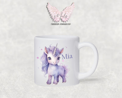 Personalisierte Kinder Tasse Einhorn 4 - mit und ohne Name