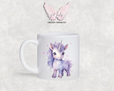 Personalisierte Kinder Tasse Einhorn 4 - mit und ohne Name