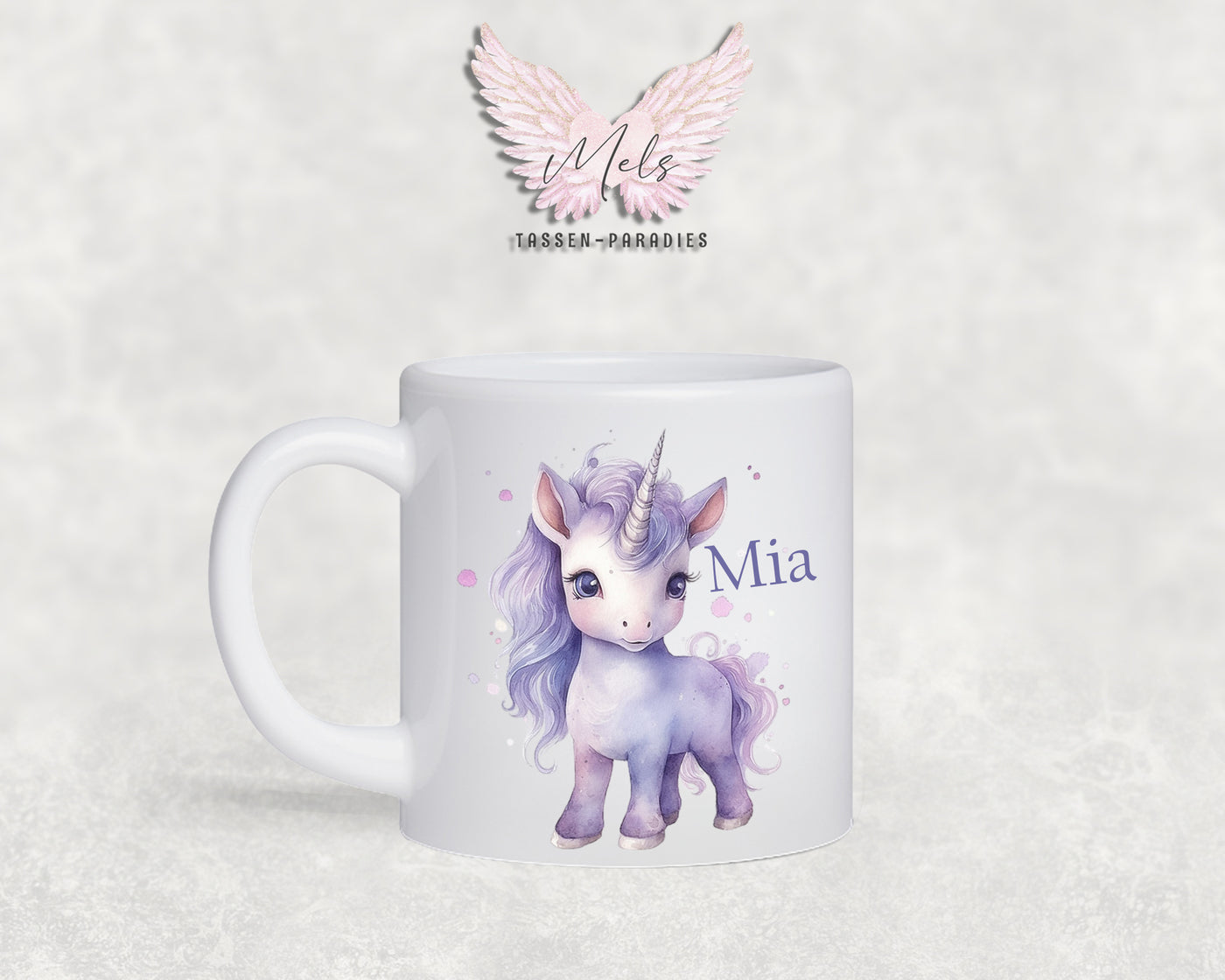 Personalisierte Kinder Tasse Einhorn 4 - mit und ohne Name