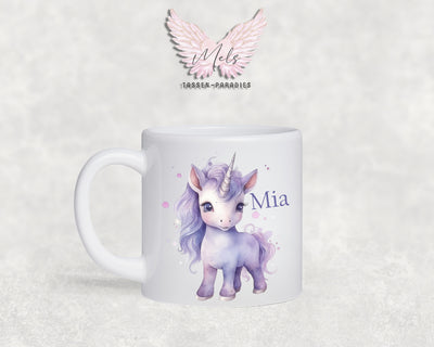 Personalisierte Kinder Tasse Einhorn 4 - mit und ohne Name