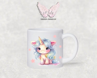 Personalisierte Kinder Tasse Einhorn 5 - mit und ohne Name