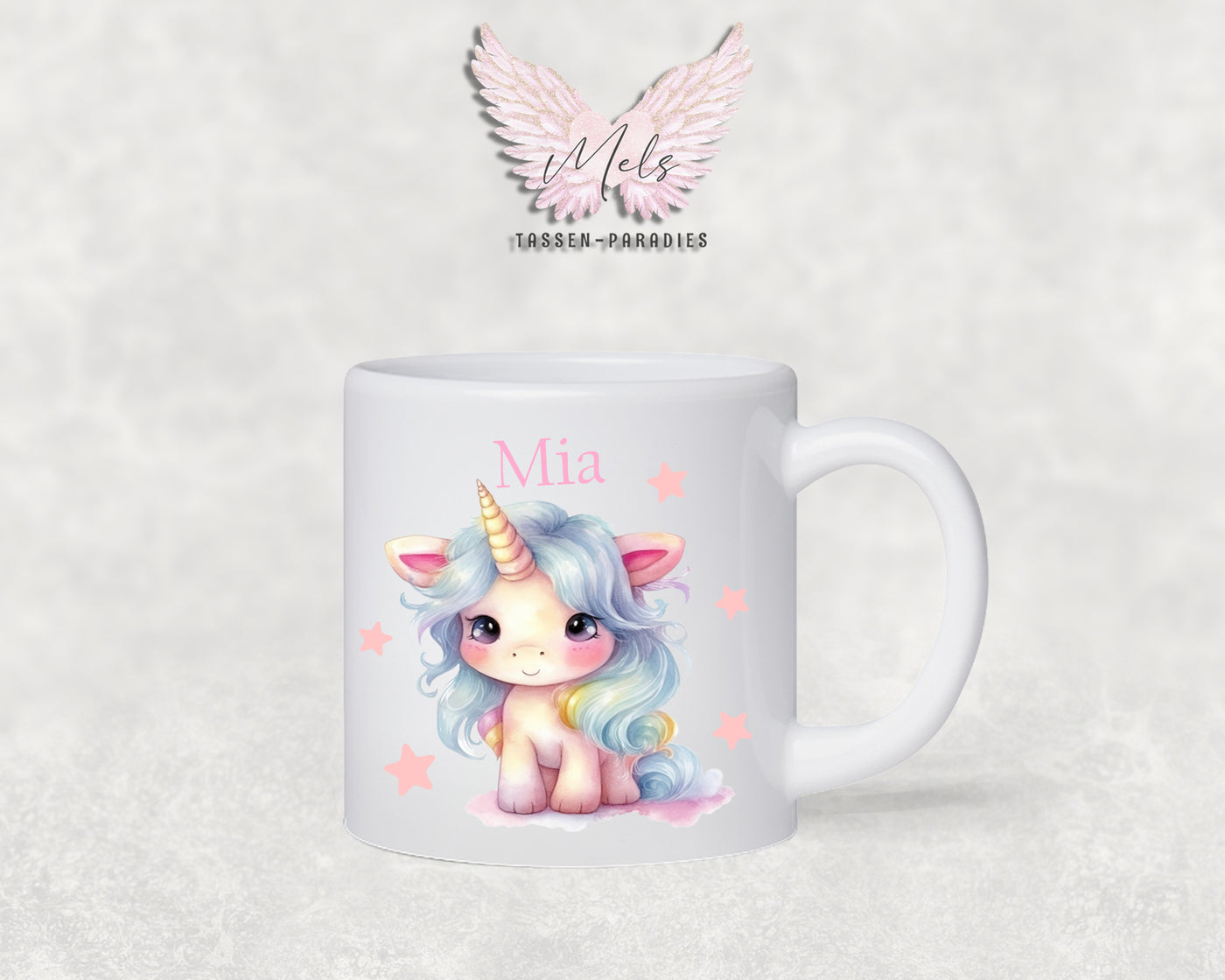 Personalisierte Kinder Tasse Einhorn 5 - mit und ohne Name