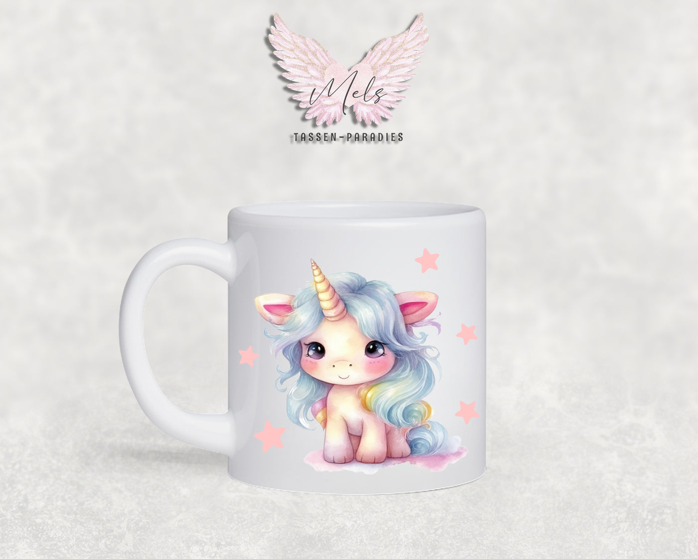 Personalisierte Kinder Tasse Einhorn 5 - mit und ohne Name