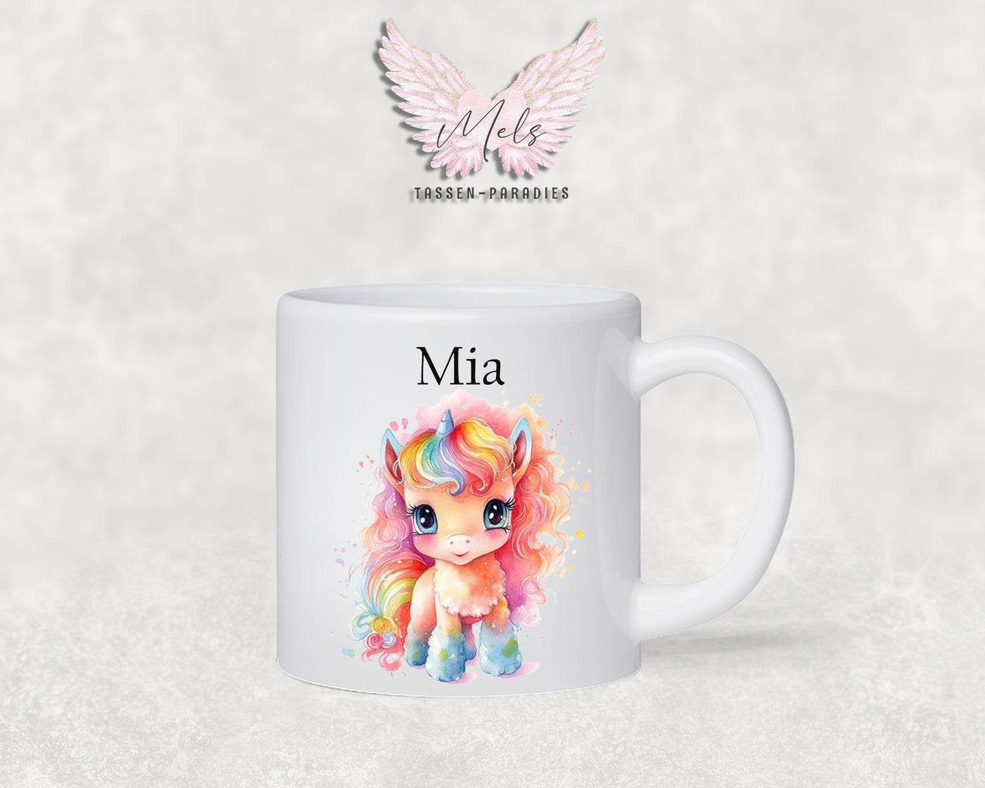 Personalisierte Kinder Tasse Einhorn 6 - mit und ohne Name