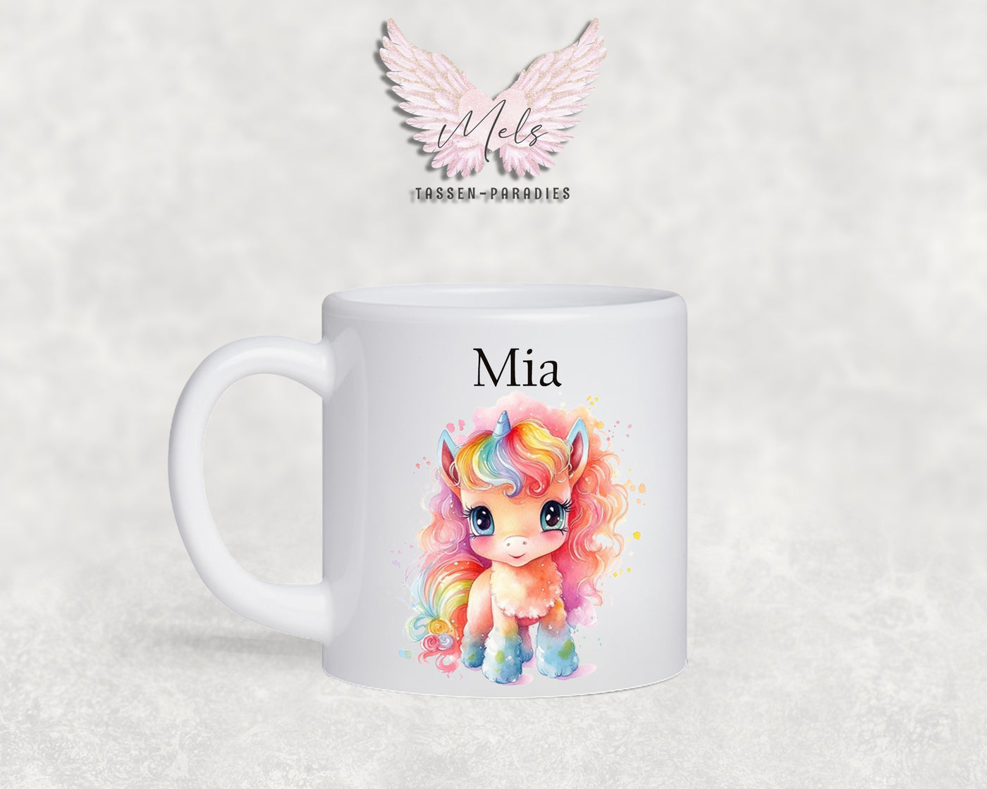 Personalisierte Kinder Tasse Einhorn 6 - mit und ohne Name