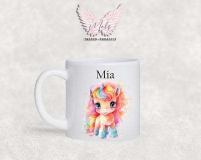 Personalisierte Kinder Tasse Einhorn 6 - mit und ohne Name