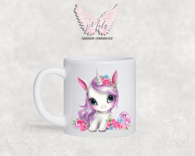 Personalisierte Kinder Tasse Einhorn 7 - mit und ohne Name
