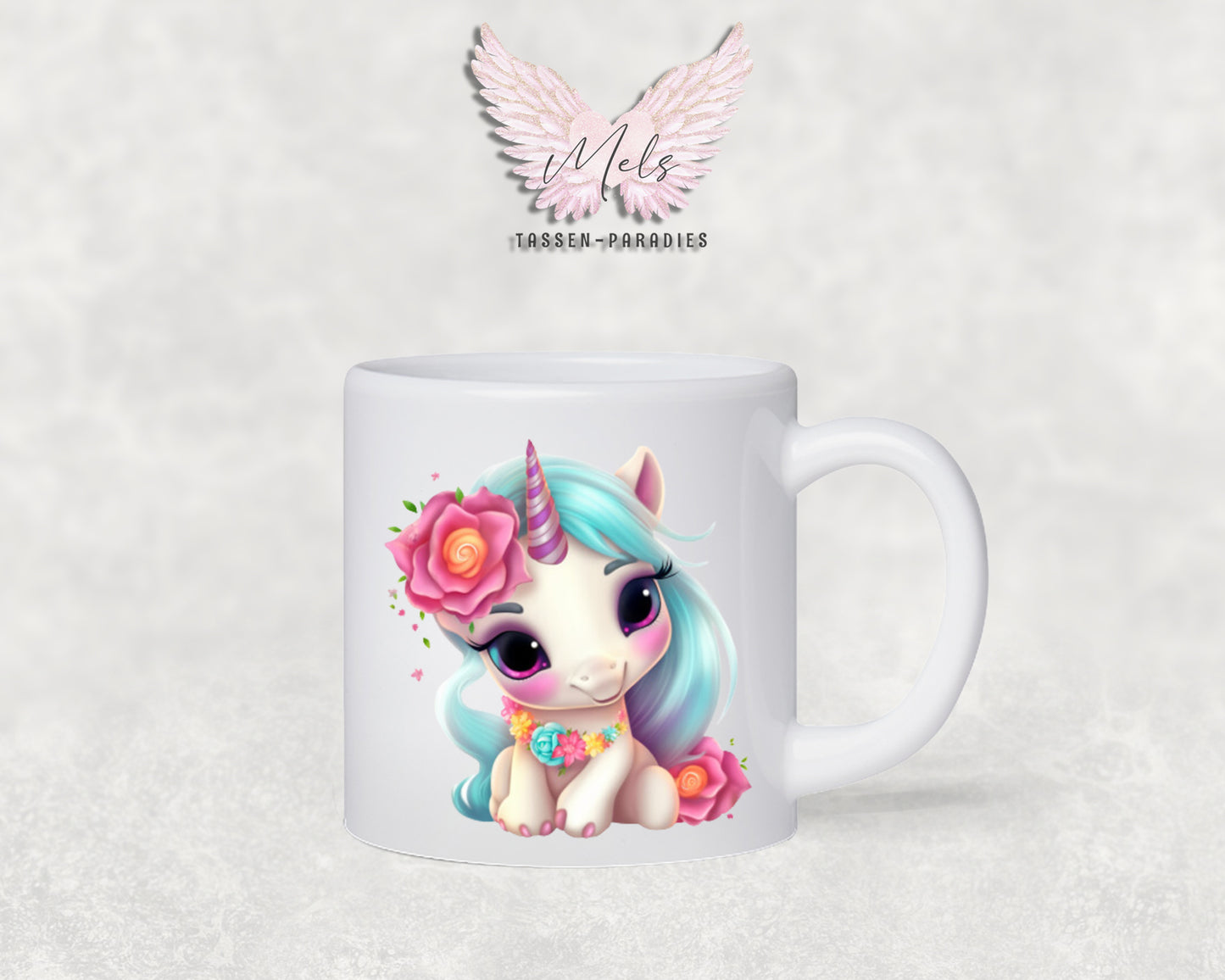 Personalisierte Kinder Tasse Einhorn 8 - mit und ohne Name