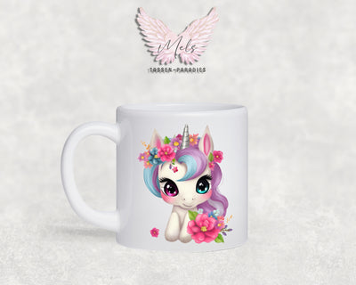 Personalisierte Kinder Tasse Einhorn 9 - mit und ohne Name
