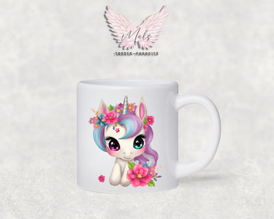 Personalisierte Kinder Tasse Einhorn 9 - mit und ohne Name