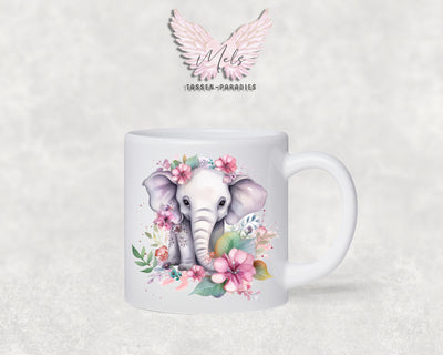 Personalisierte Kinder Tasse Elefant 2 - mit und ohne Name