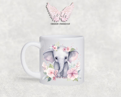 Personalisierte Kinder Tasse Elefant 5 - mit und ohne Name