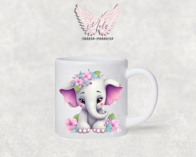 Personalisierte Kinder Tasse Elefant 6 - mit und ohne Name