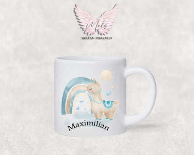 Personalisierte Kinder Tasse Lama 2 - mit und ohne Name