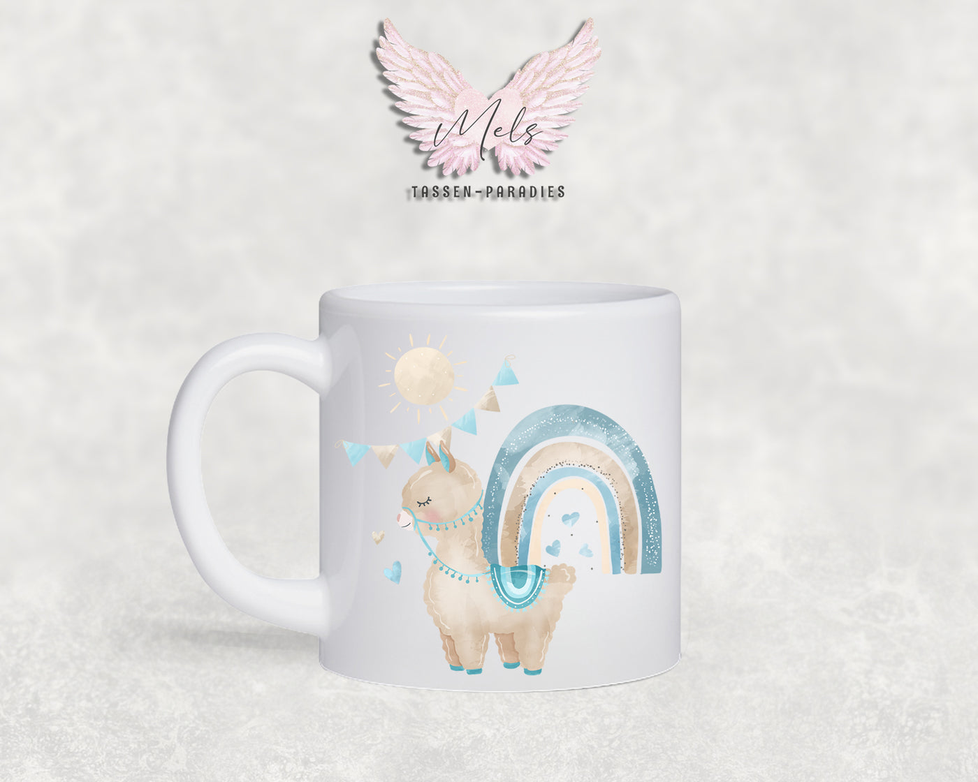 Personalisierte Kinder Tasse Lama 4 - mit und ohne Name