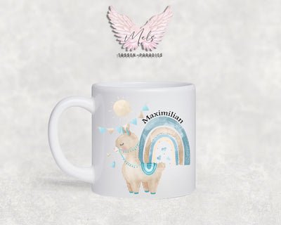 Personalisierte Kinder Tasse Lama 4 - mit und ohne Name