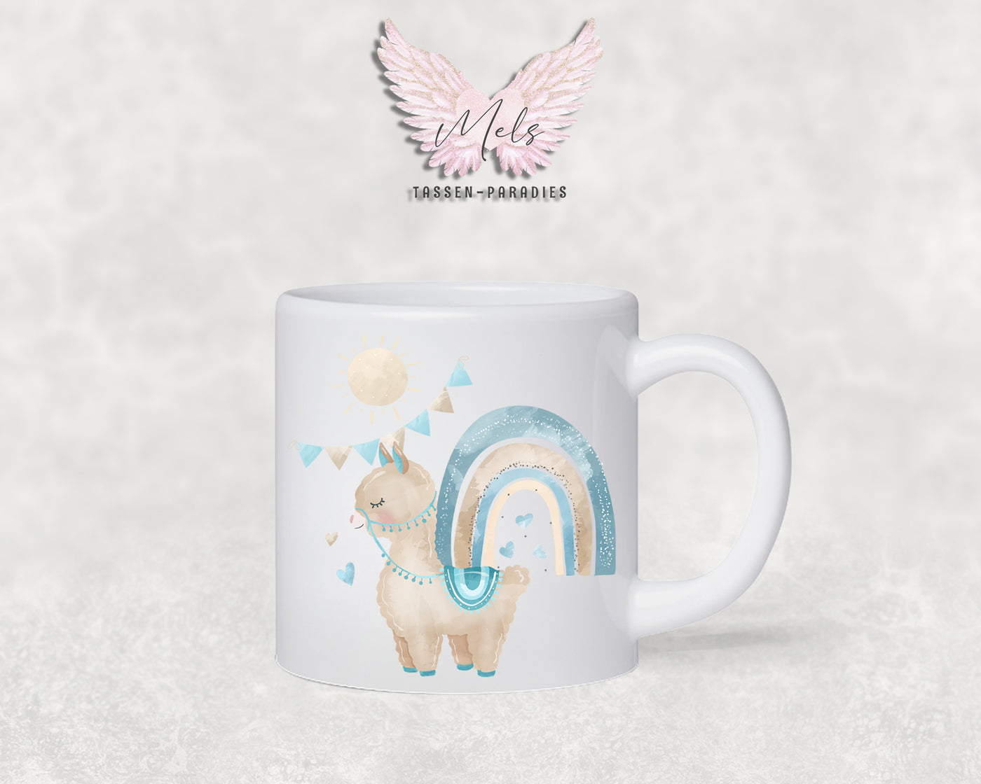 Personalisierte Kinder Tasse Lama 4 - mit und ohne Name