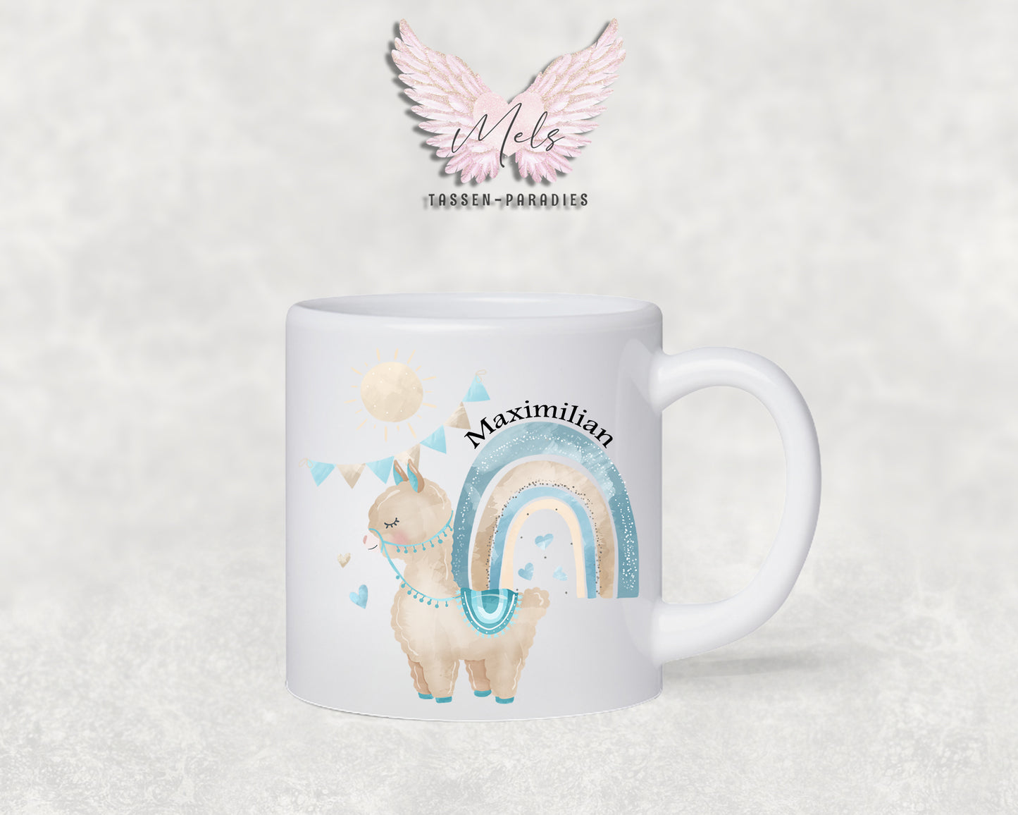 Personalisierte Kinder Tasse Lama 4 - mit und ohne Name