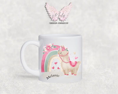 Personalisierte Kinder Tasse Lama 5 - mit und ohne Name