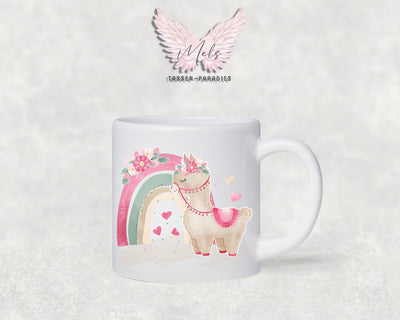 Personalisierte Kinder Tasse Lama 5 - mit und ohne Name