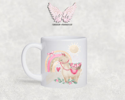 Personalisierte Kinder Tasse Lama 6 - mit und ohne Name
