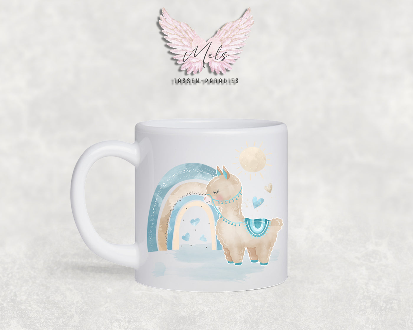 Personalisierte Kinder Tasse Lama 2 - mit und ohne Name