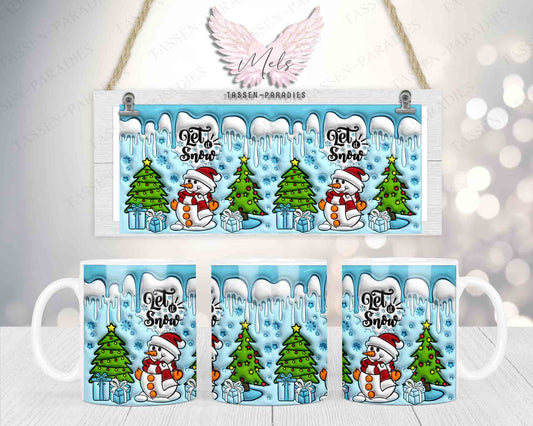 Let is Snow Christmas - 3D-Bild - Tasse