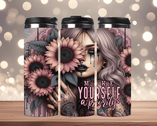 Edelstahlbecher Make Yourself a Priority  Woman Power für deinen Alltag