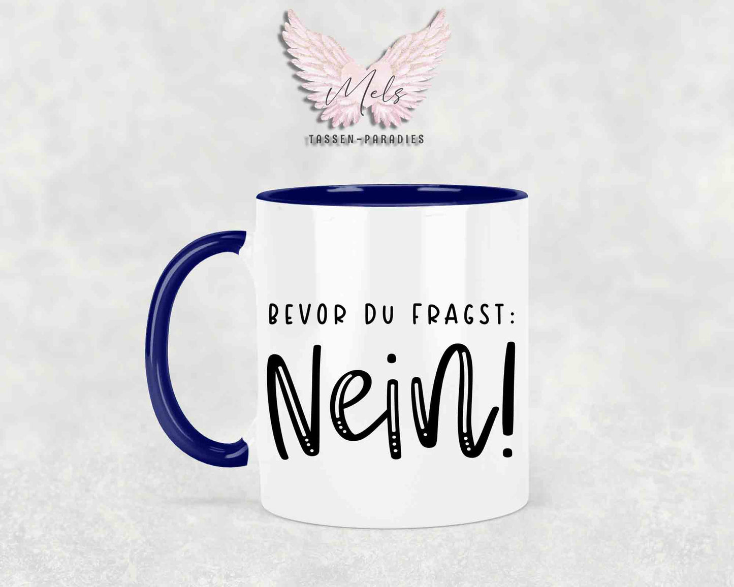 Bevor du fragst NEIN! - mit Totenkopf-Bild - Tasse