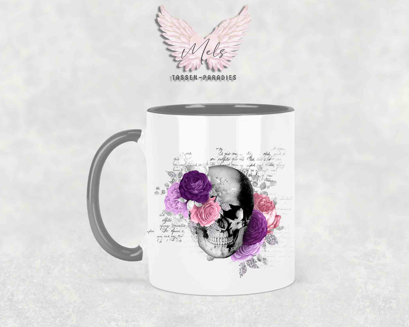 Totenkopf Lila - Tasse