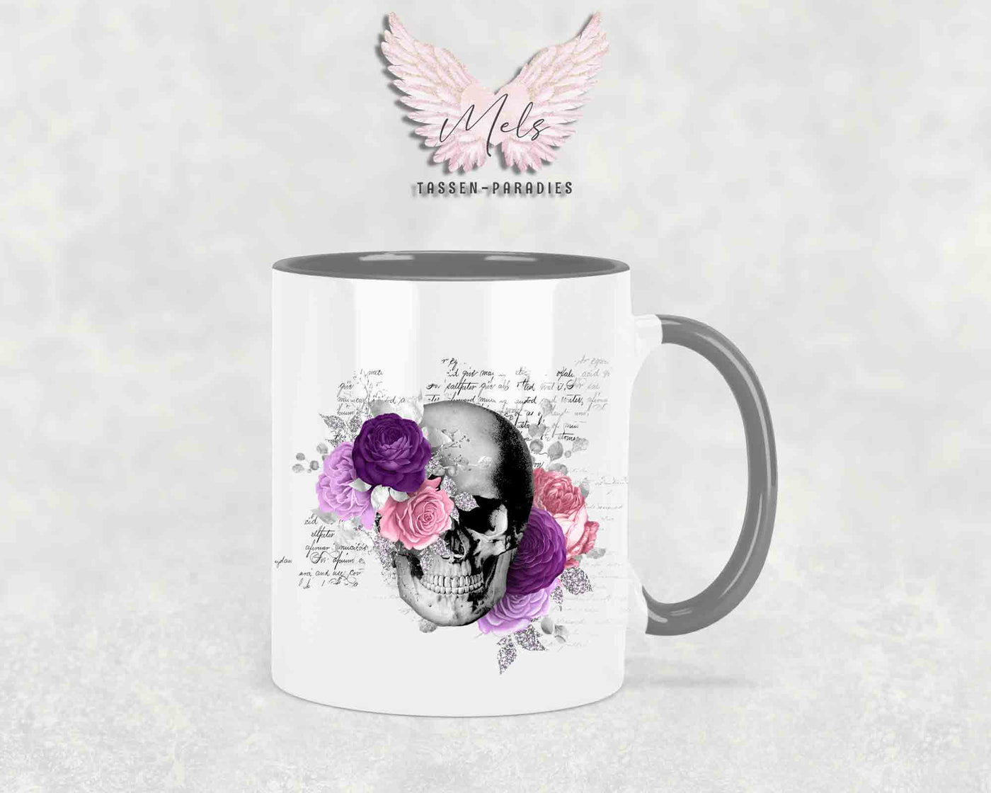 Totenkopf Lila - Tasse