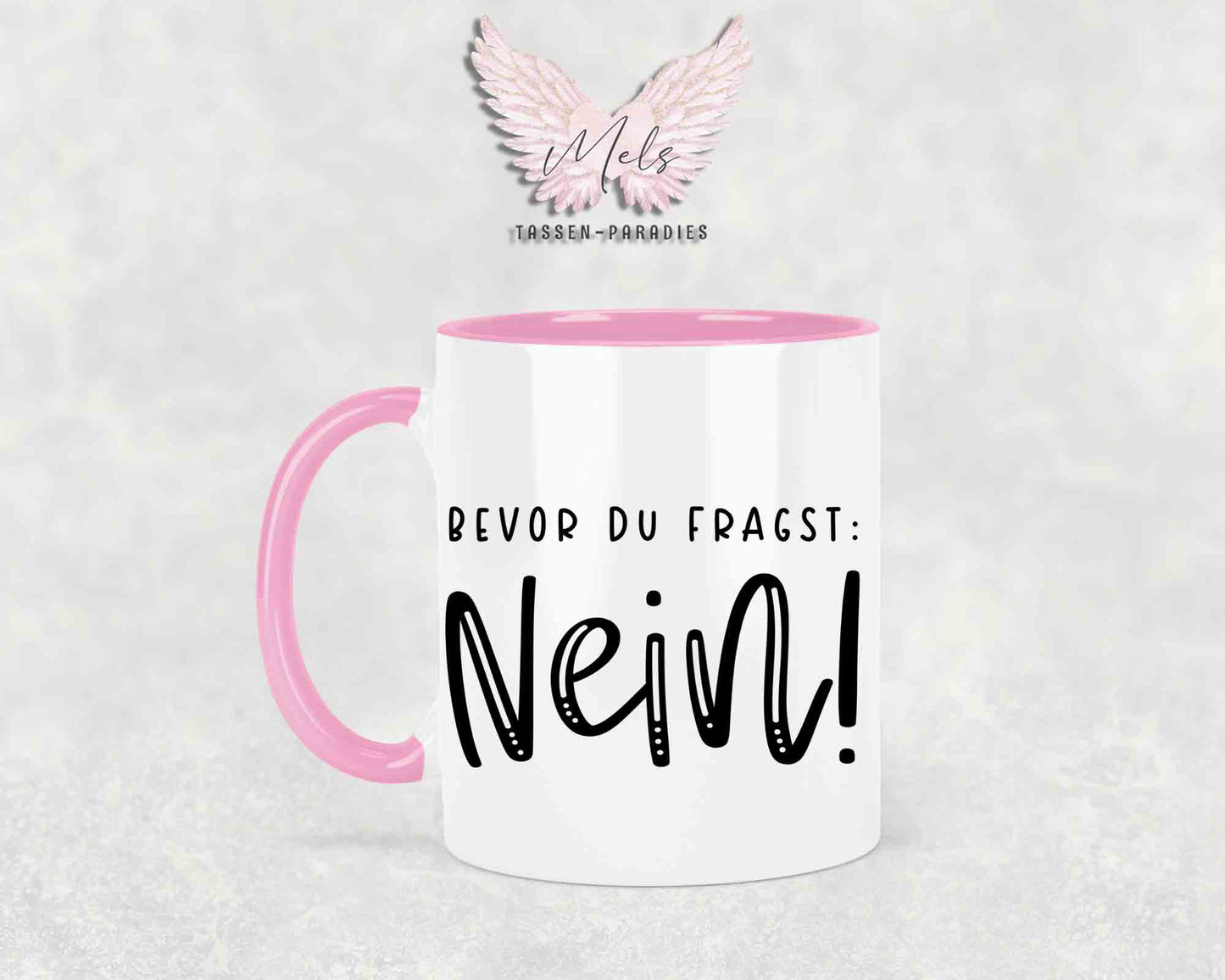 Bevor du fragst NEIN! - mit Totenkopf-Bild - Tasse